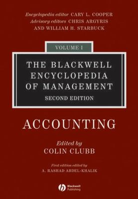 The Blackwell Encyclopedia of Management, Accounting