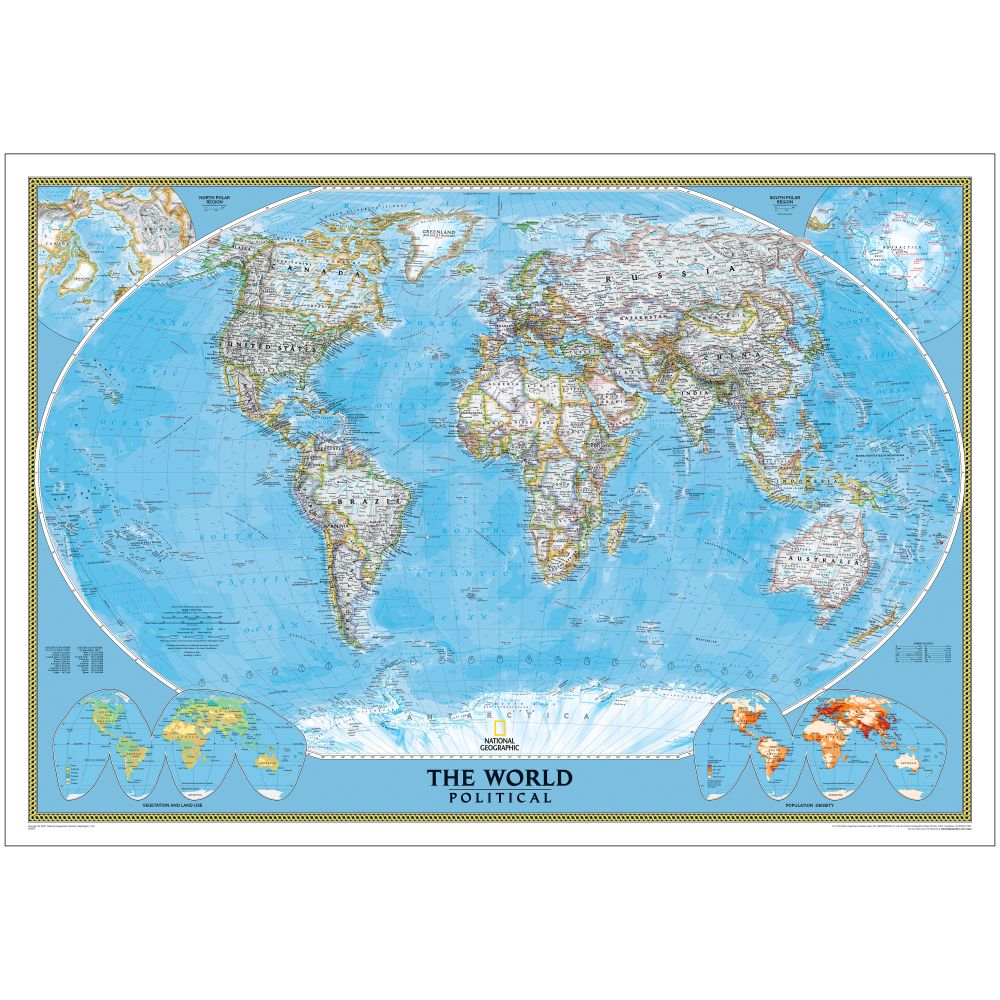 World Classic Political Enlarged Map, Paper