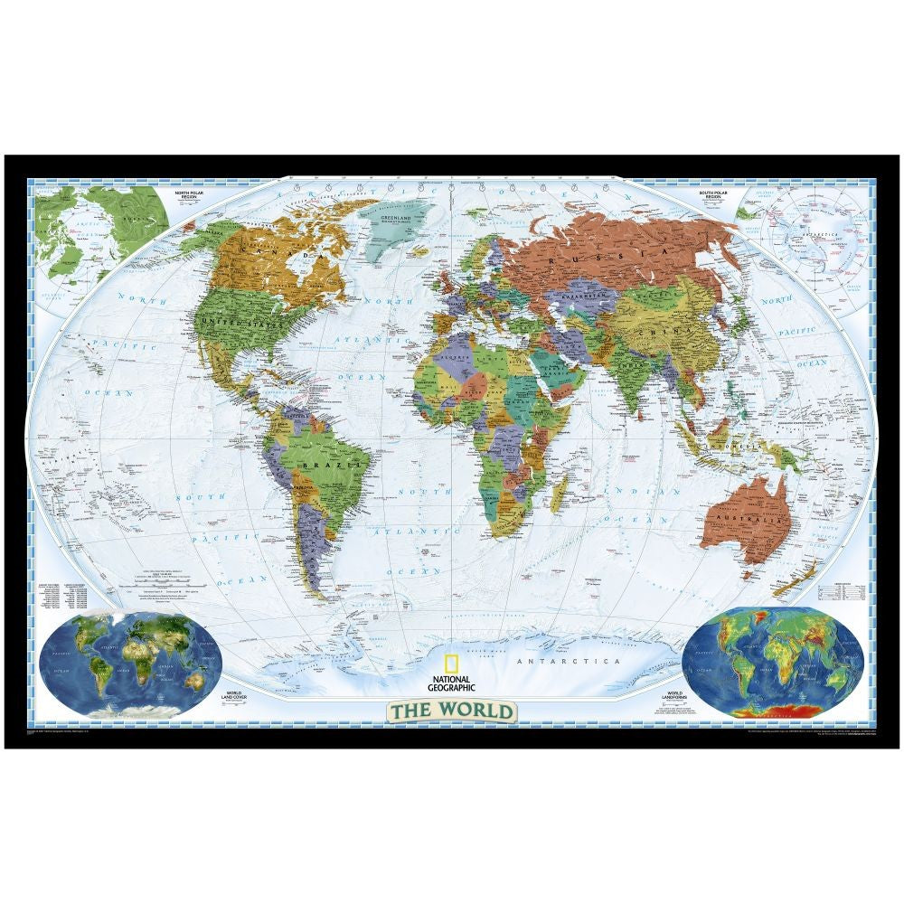 World Decorator Political Enlarged Map, Paper